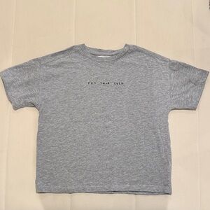 Zara Gray Kids Tee with Text Design